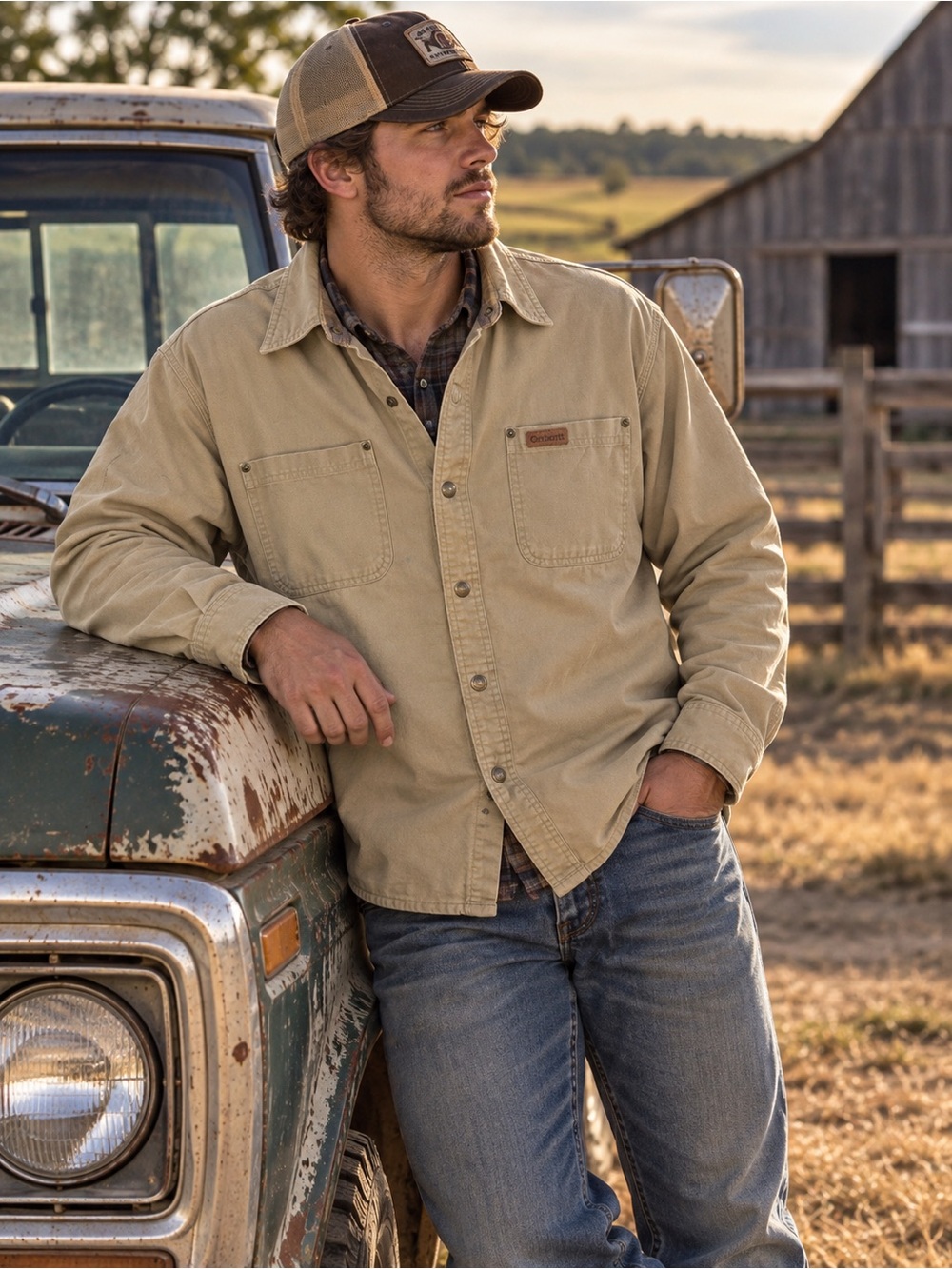 Carhartt Khaki Tan Canvas Field Jacket